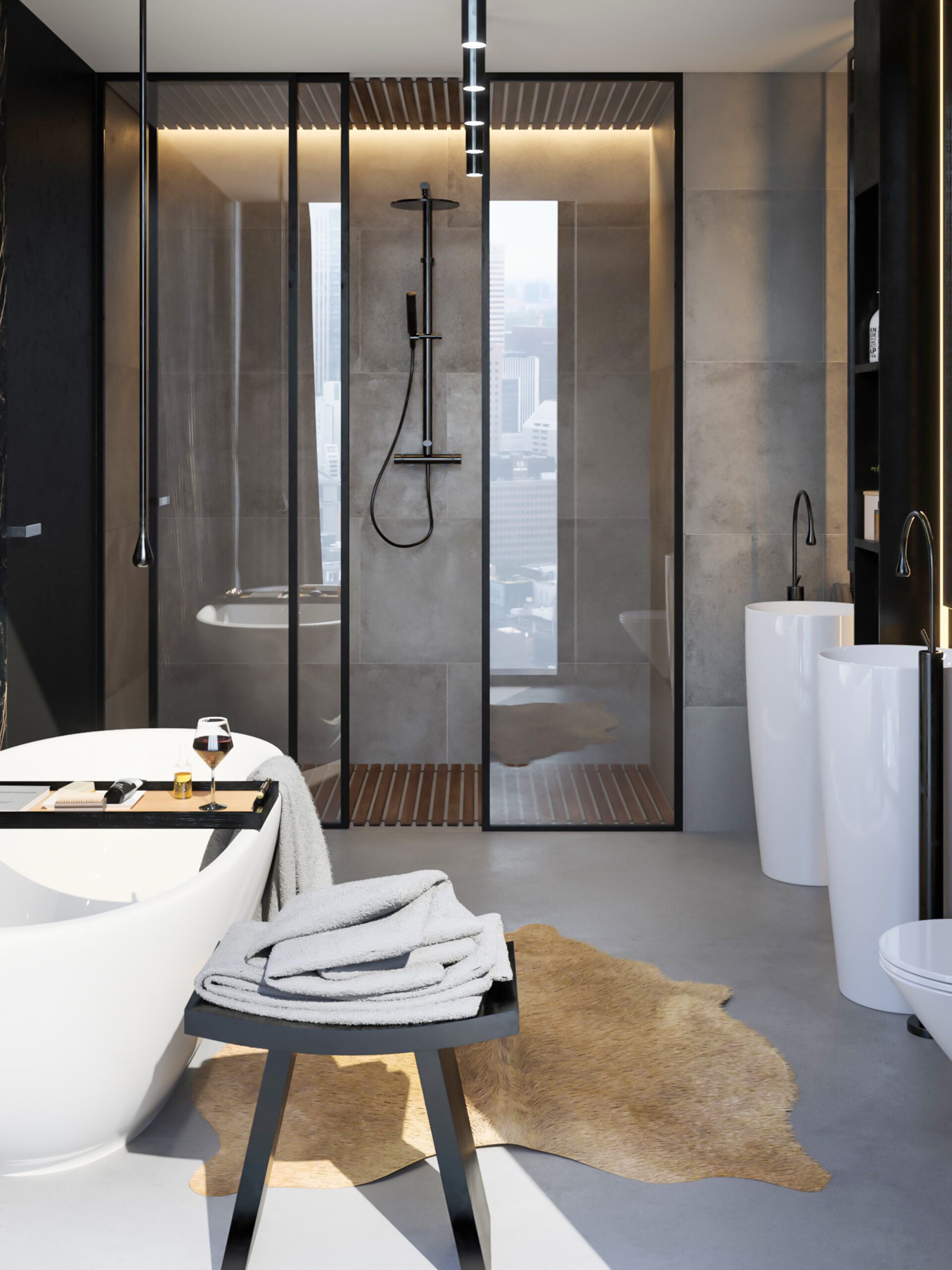 Platos de ducha para baños espaciosos, elegancia y funcionalidad